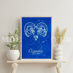 Affiche astrologie personnalisée – Signe du zodiaque