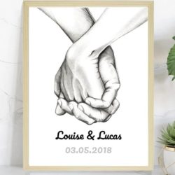 Affiche Ensemble personnalisée – Prénoms & date spéciale