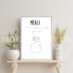 Affiche personnalisée Maîtresse ou Maître – Cadeau fin d&rsquo;année scolaire