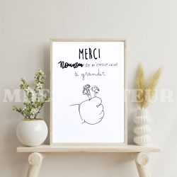Affiche personnalisée Nounou – Cadeau fin d&rsquo;année