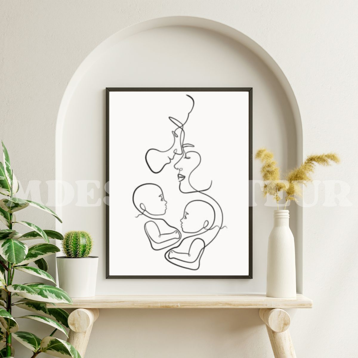 affiche famille personnalisée composition sur mesure