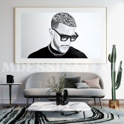 Portrait DJ Snake – réaliste et unique fait à la main – format A4