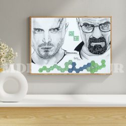Portrait Breaking Bad – Illustration A4 faite main