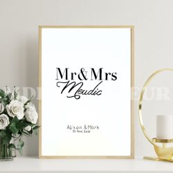 Affiche personnalisée Mariage – Décoration élégante et unique