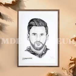 Portrait de Lionel Messi – Format A4