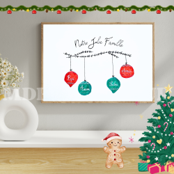 Affiches de Noël uniques personnalisées – Chaussettes ou boules
