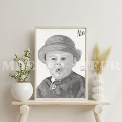 Portrait sur commande d&rsquo;après photo – fait main