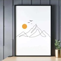 Affiche montagne La haut