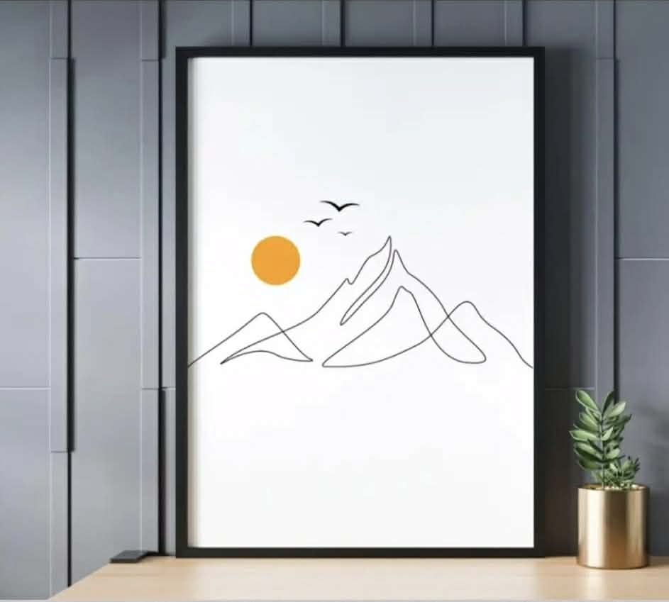 Affiche montagne La haut