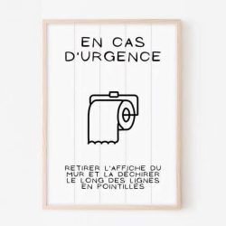 Affiche WC en cas d&rsquo;urgence