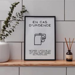 Affiche WC en cas d&rsquo;urgence