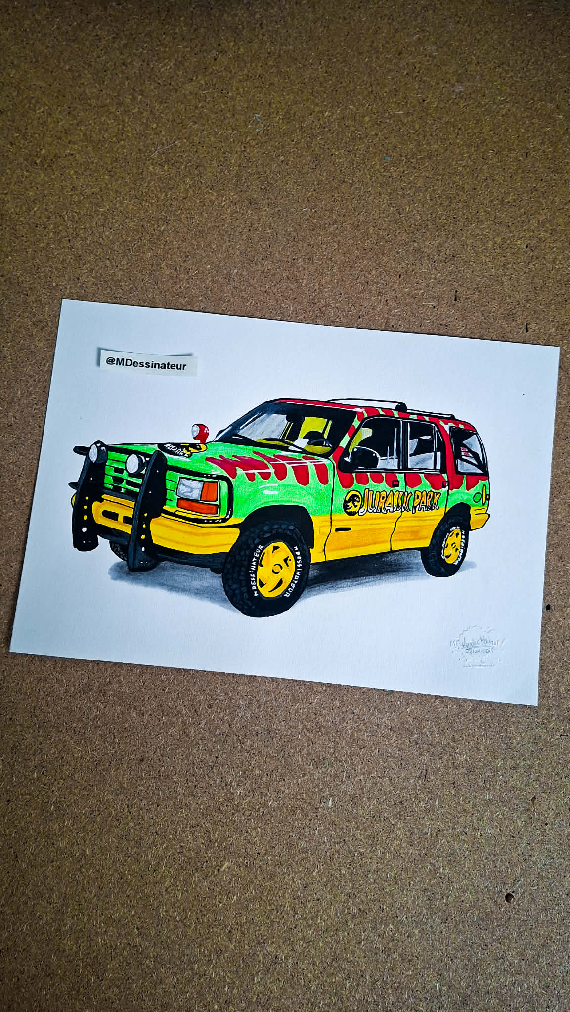 Dessin Voiture 4x4 Jurassic Park